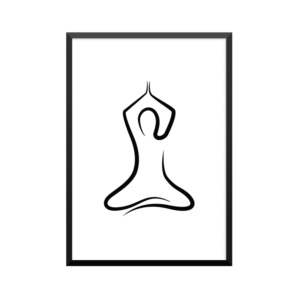 Plakat: Yoga, Garurasana, sort