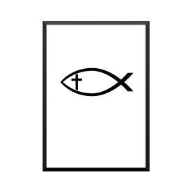Plakat: Kristent symbol,...