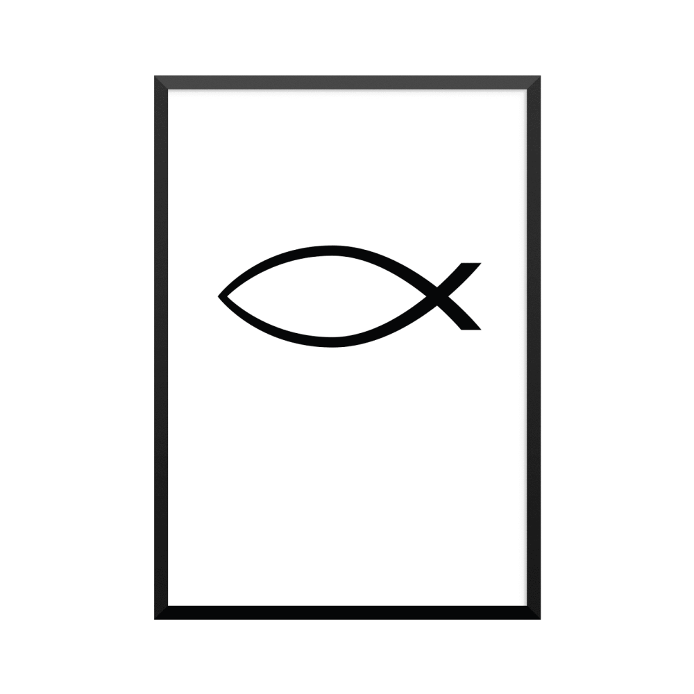 Plakat: Kristent symbol, fisk