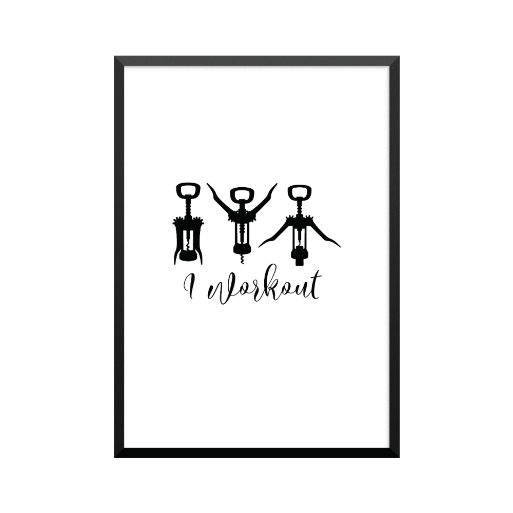 Plakat: 'I workout'