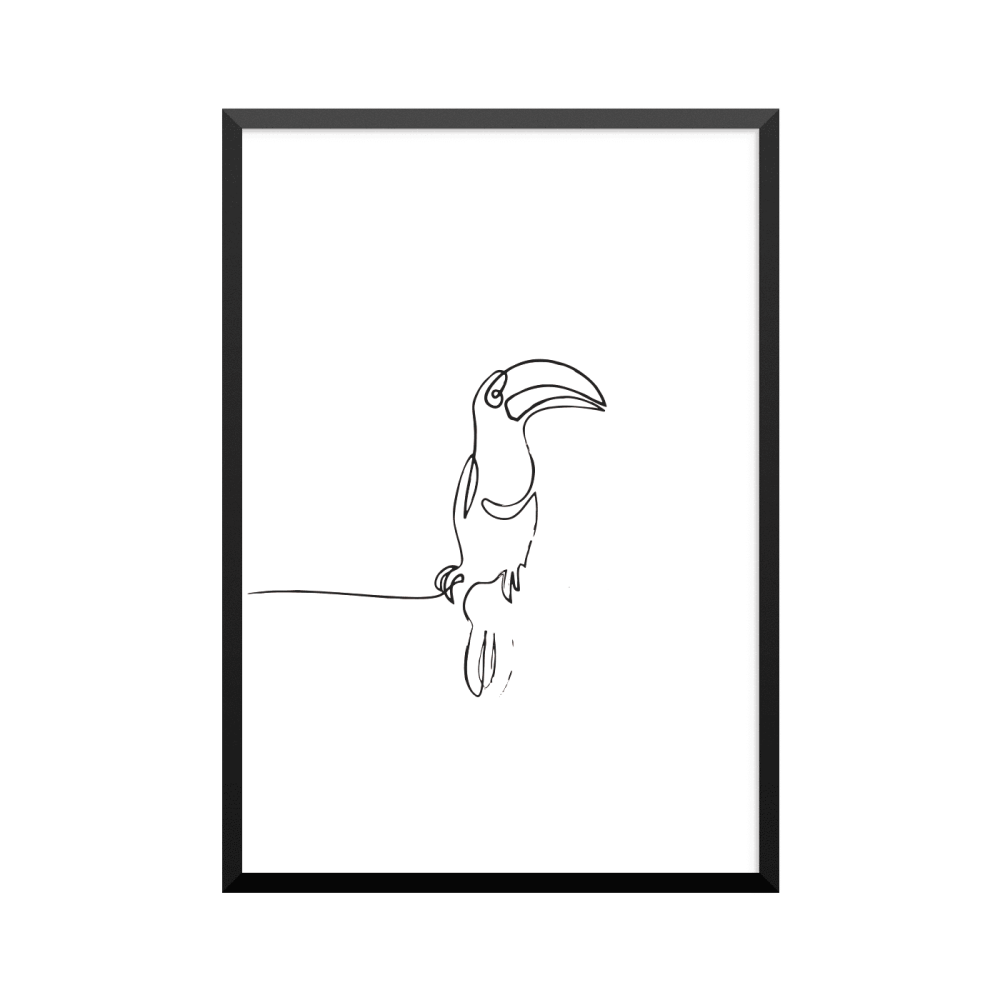 Plakat: Tucan, one line