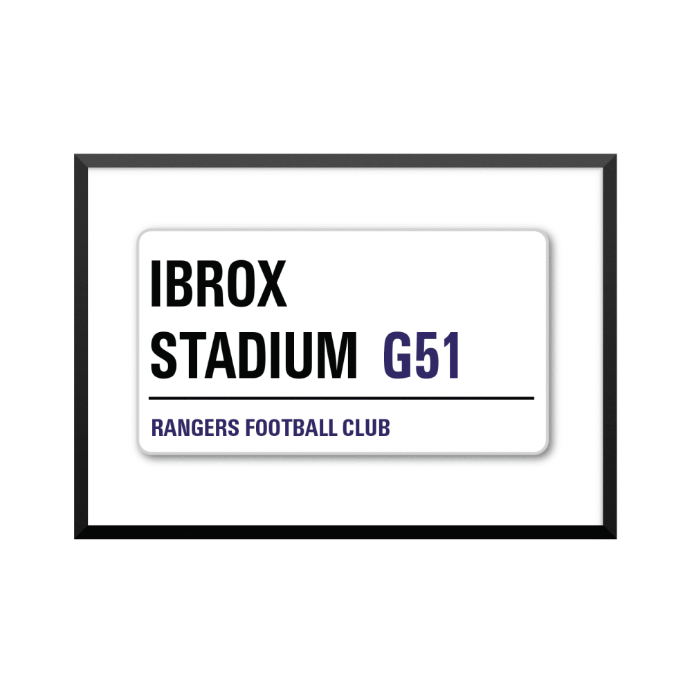 Plakat: Road Sign, Rangers FC
