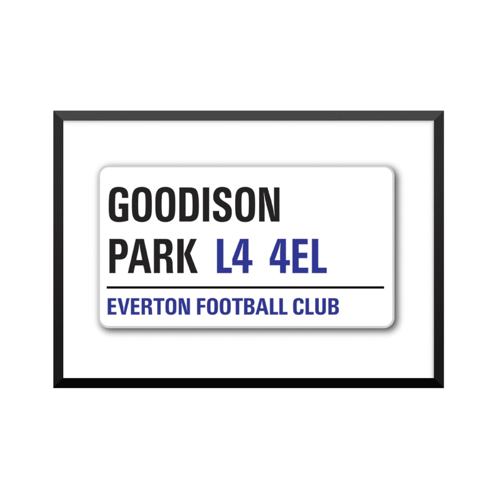 Plakat: Road Sign, Everton FC