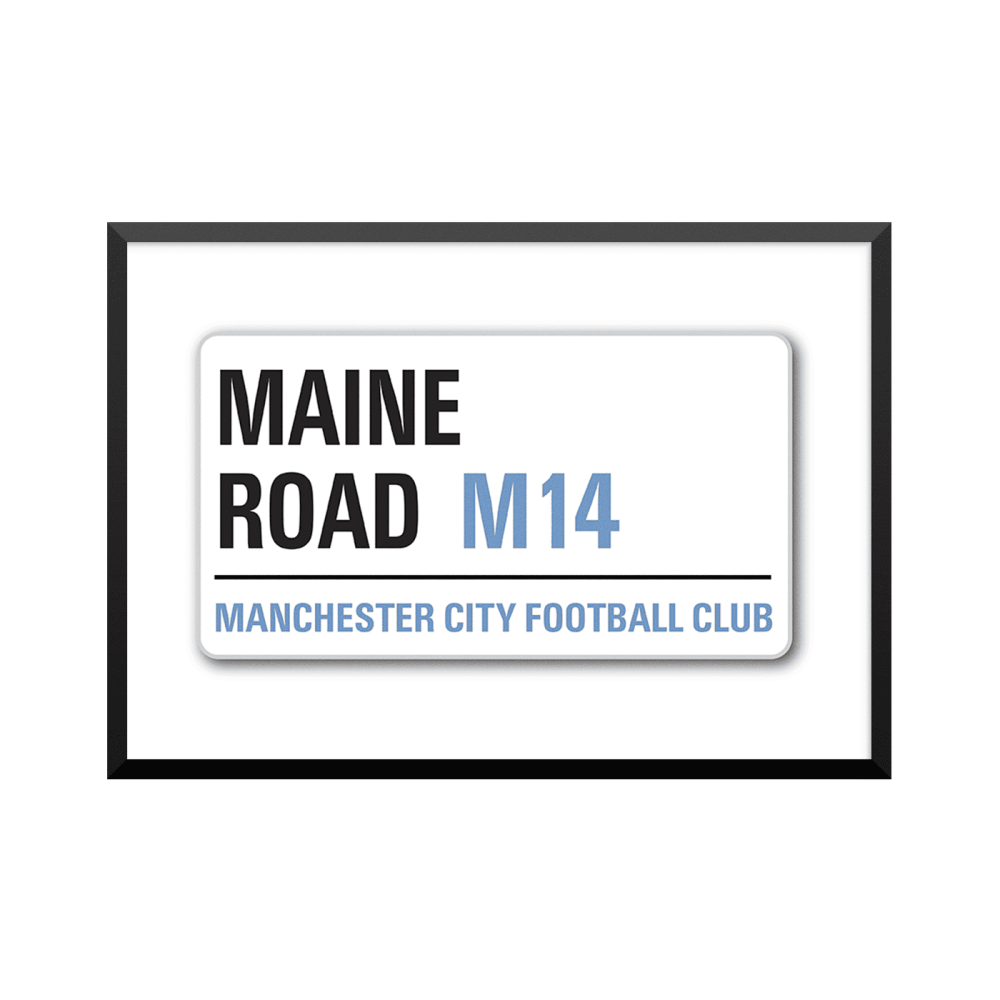 Plakat: Road Sign, Manchester City FC