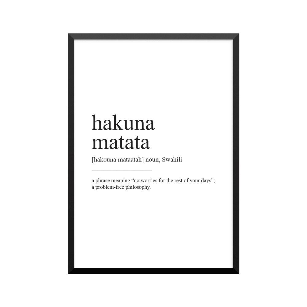 Plakat: Hakuna Matata