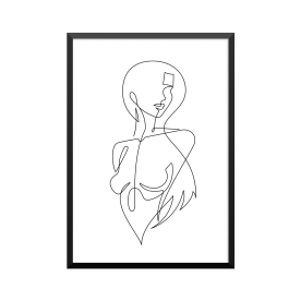 Plakat: Kvindefigur 7, one...