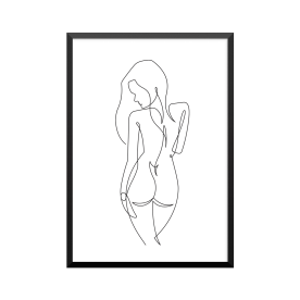 Plakat: Kvindefigur 6, one...