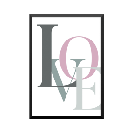 Plakat: 'Love', farve