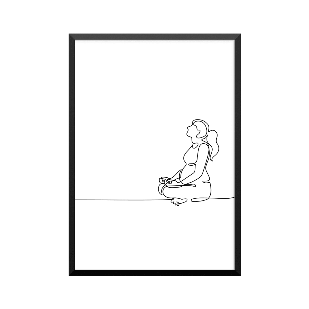 Plakat: Gravid kvinde, one line