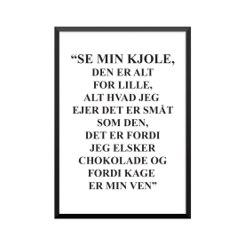 Plakat: 'Se min kjole'