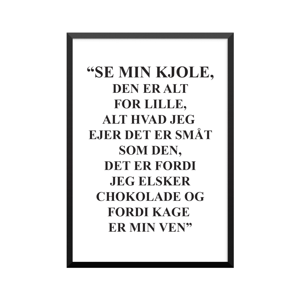 Plakat: 'Se min kjole'