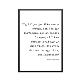 Plakat: Bibelvers, Romerbrevet 12:2
