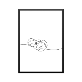 Plakat: Liggende baby, one...