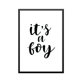 Plakat: 'It's a Boy', sort