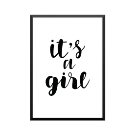 Plakat: 'It's a Girl', sort