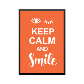 Plakat: 'Keep Calm And Smile'