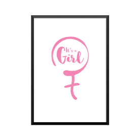Plakat: 'It's a Girl', simpel