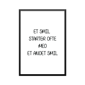 Plakat: Citat 'Et smil...