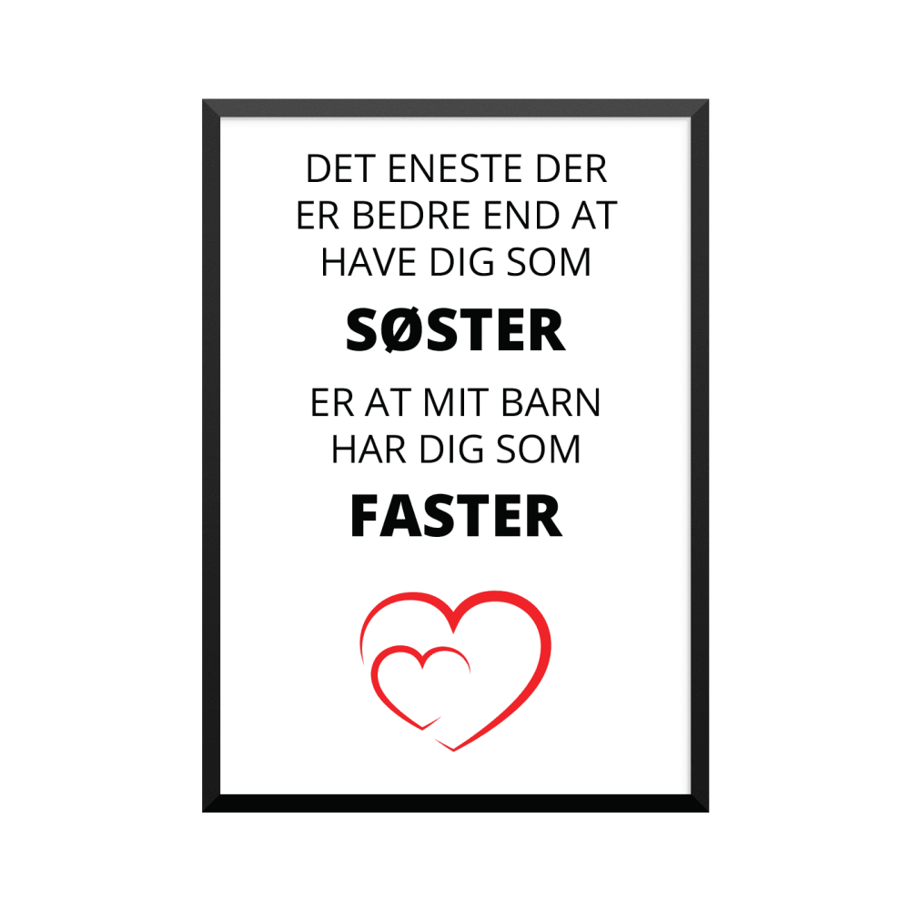 Plakat: 'Det eneste', søster, faster, barn