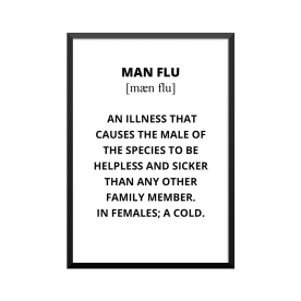 Plakat: Citat 'Man Flu'