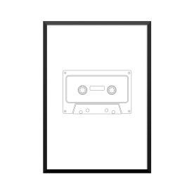 Plakat: Kassettebånd, faded...