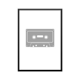 Plakat: Kassettebånd, faded...