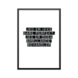 Plakat: Ambulancebehandler