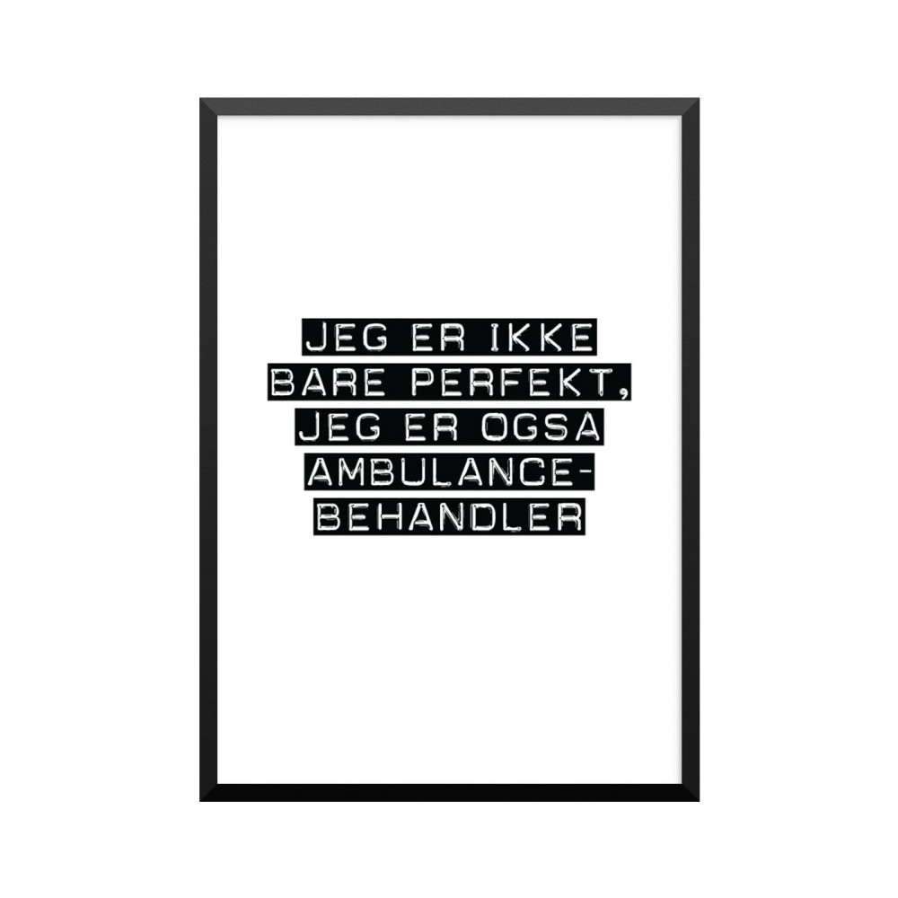 Plakat: Ambulancebehandler