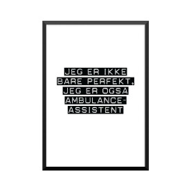 Plakat: Ambulanceassistent