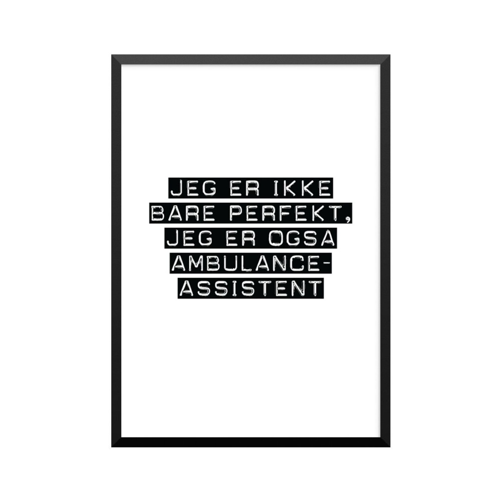 Plakat: Ambulanceassistent