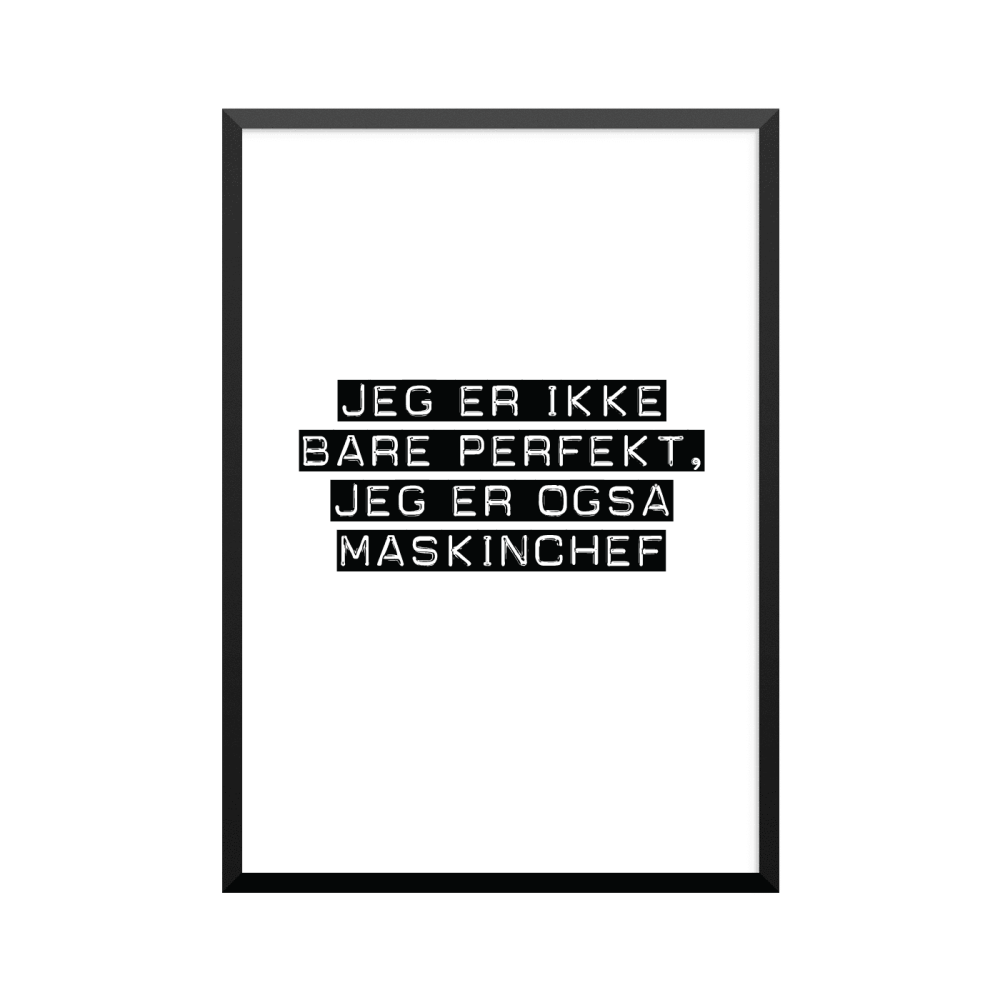 Plakat: Maskinchef