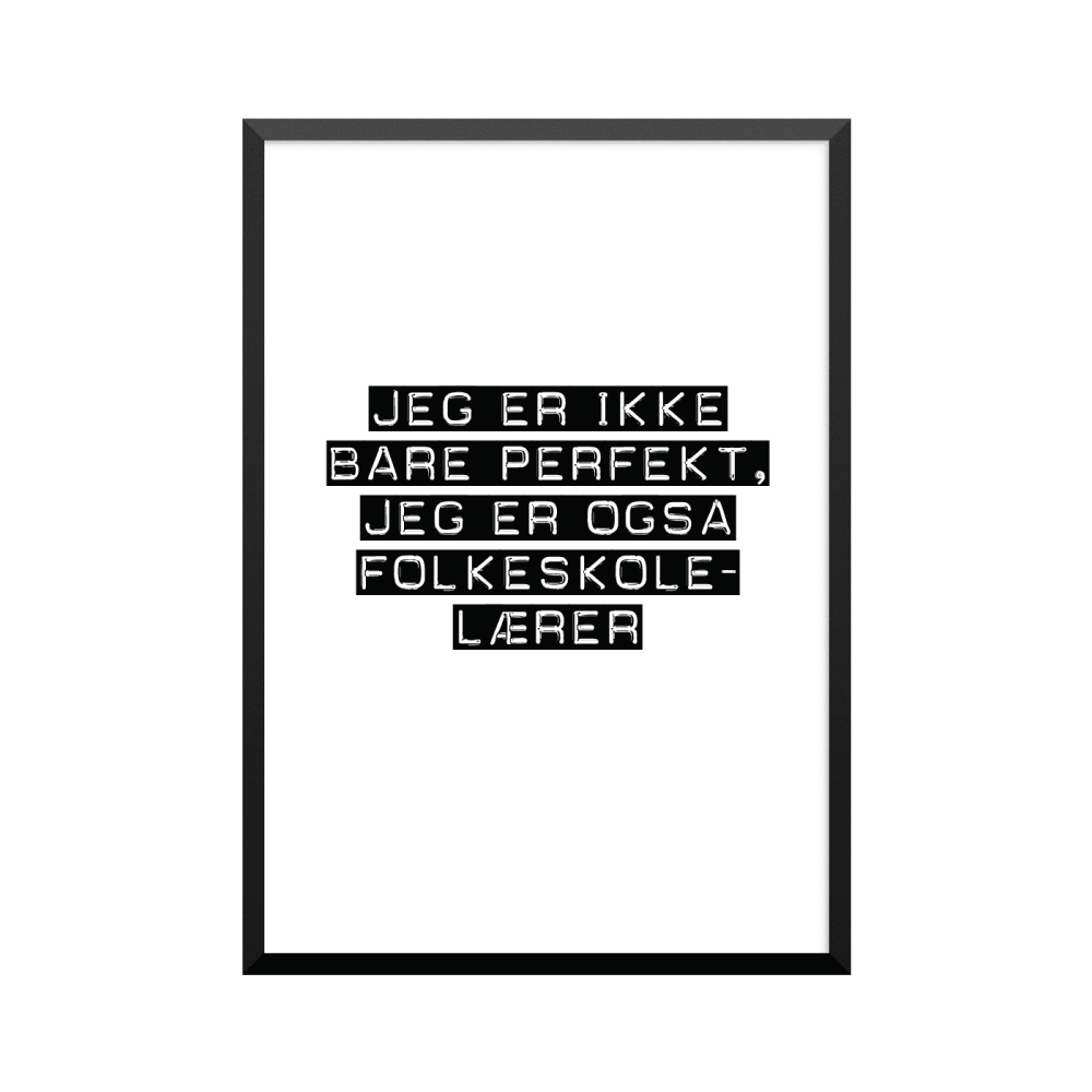 Plakat: Folkeskolelærer