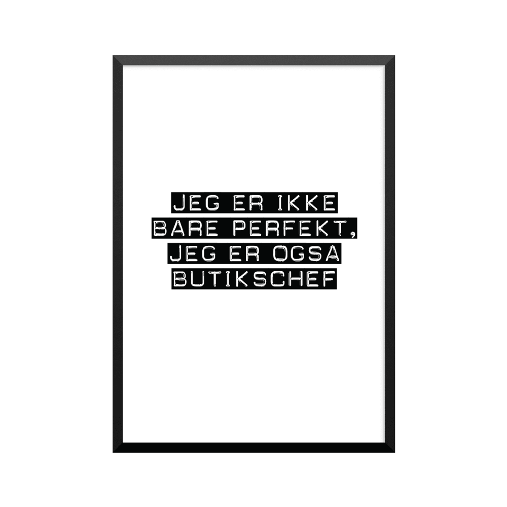 Plakat: Butikschef