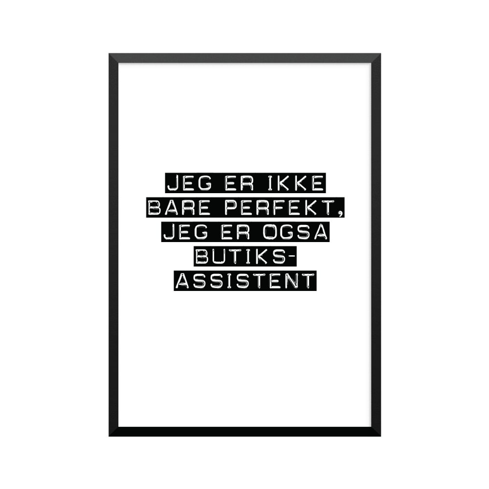 Plakat: Butiksassistent