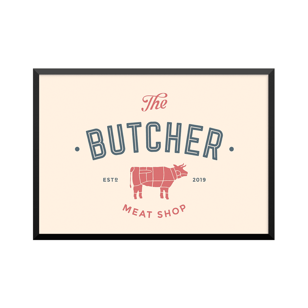 Plakat: 'The Butcher Meat Shop'