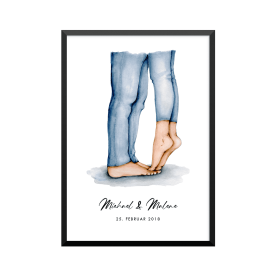 Plakat:  Kærlighed på tæer,...