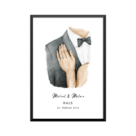 Plakat: Bryllup par, brud...