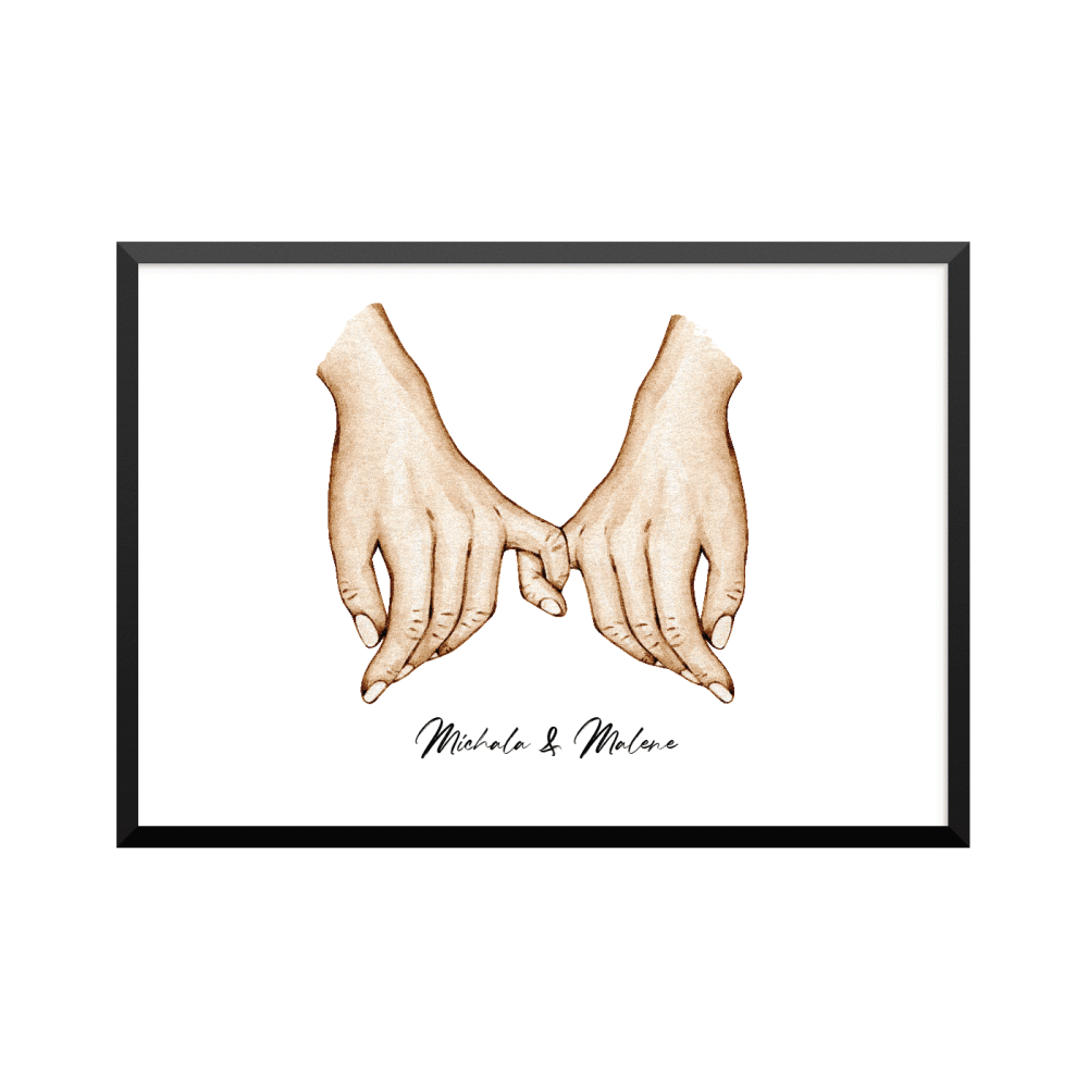 Plakat: Pinky promise, kærester, kvinde kvinde, familie