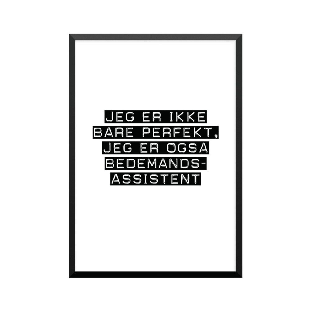 Plakat: Bedemandsassistent