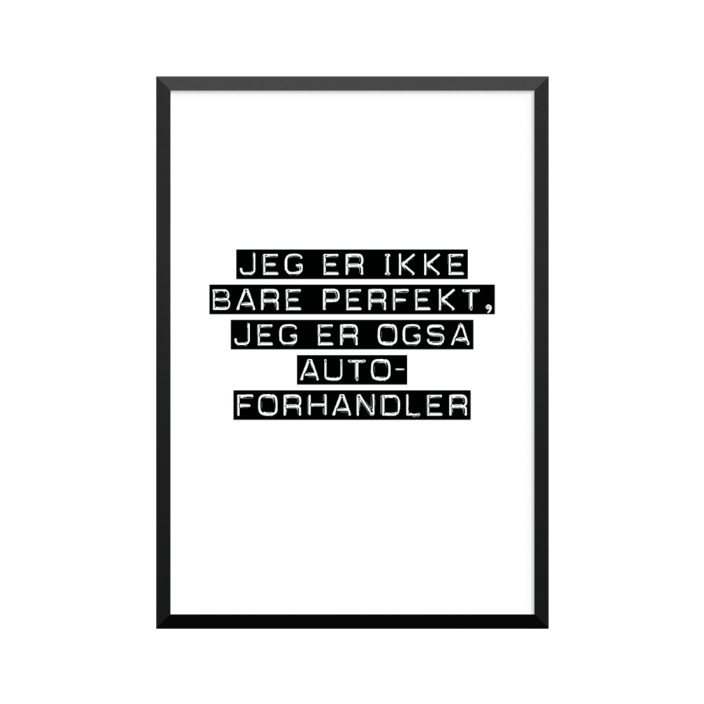 Plakat: Autoforhandler