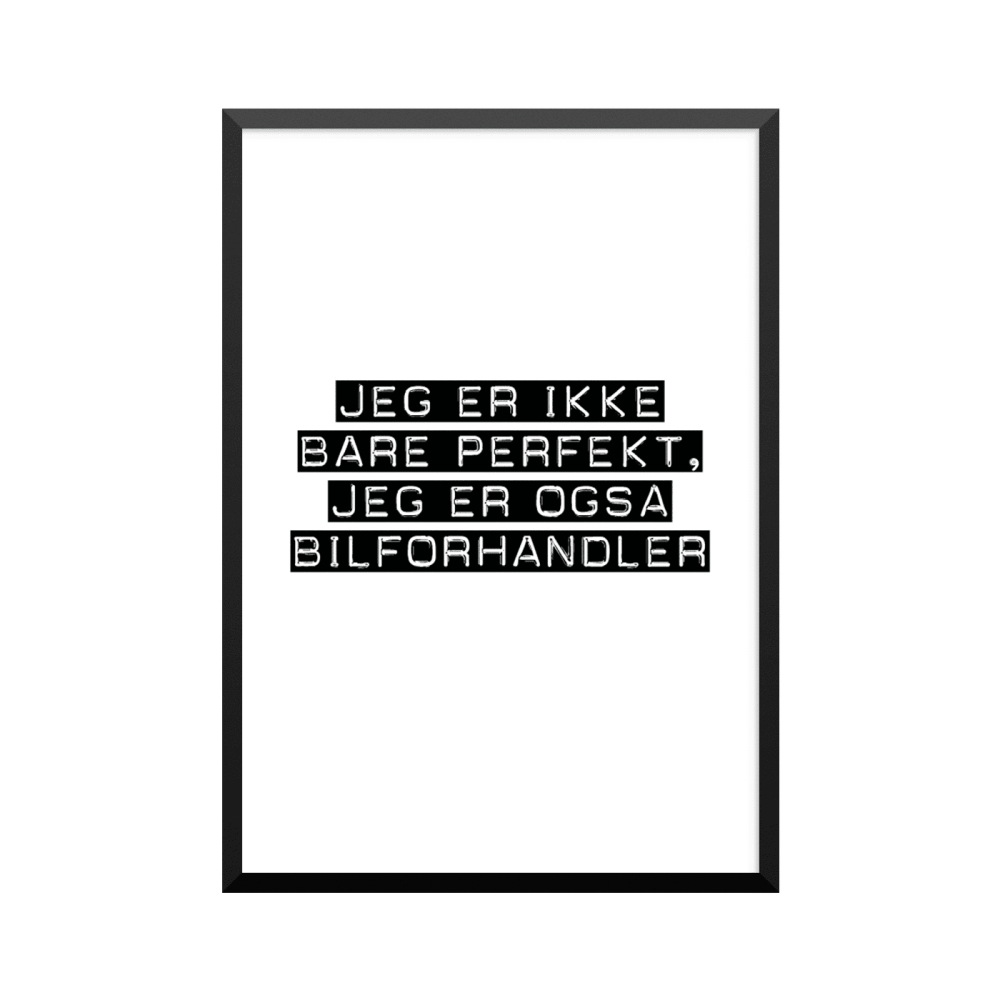 Plakat: Bilforhandler