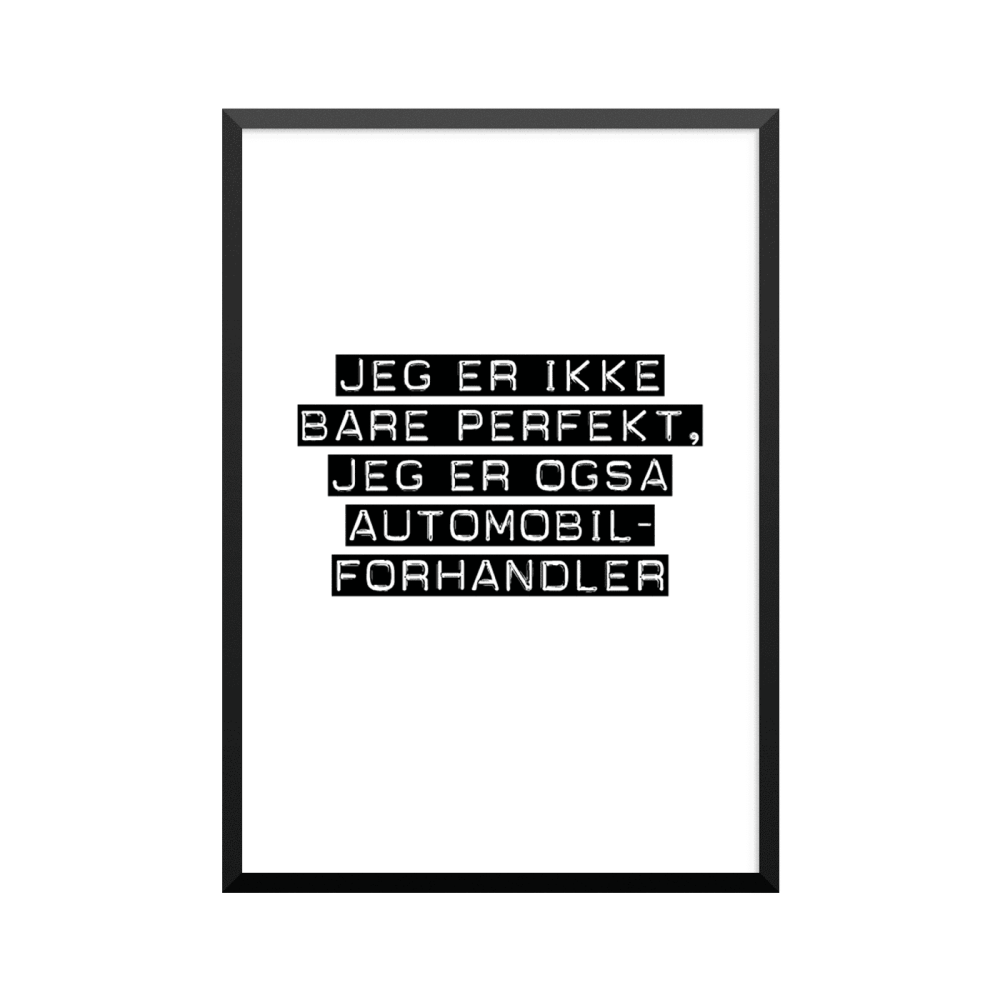 Plakat: Automobilforhandler