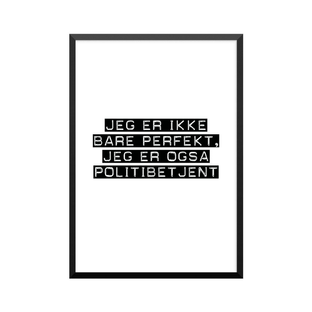 Plakat: Politibetjent