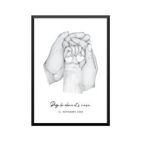 Plakat: Regnbuebarn, dreng, regnbue og forældre, par, familie