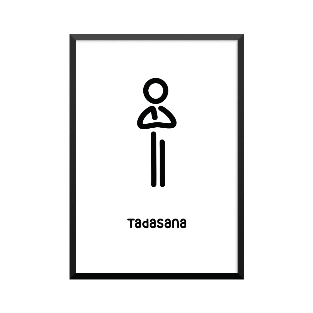 Plakat: Tadasana, yoga, minimalistisk