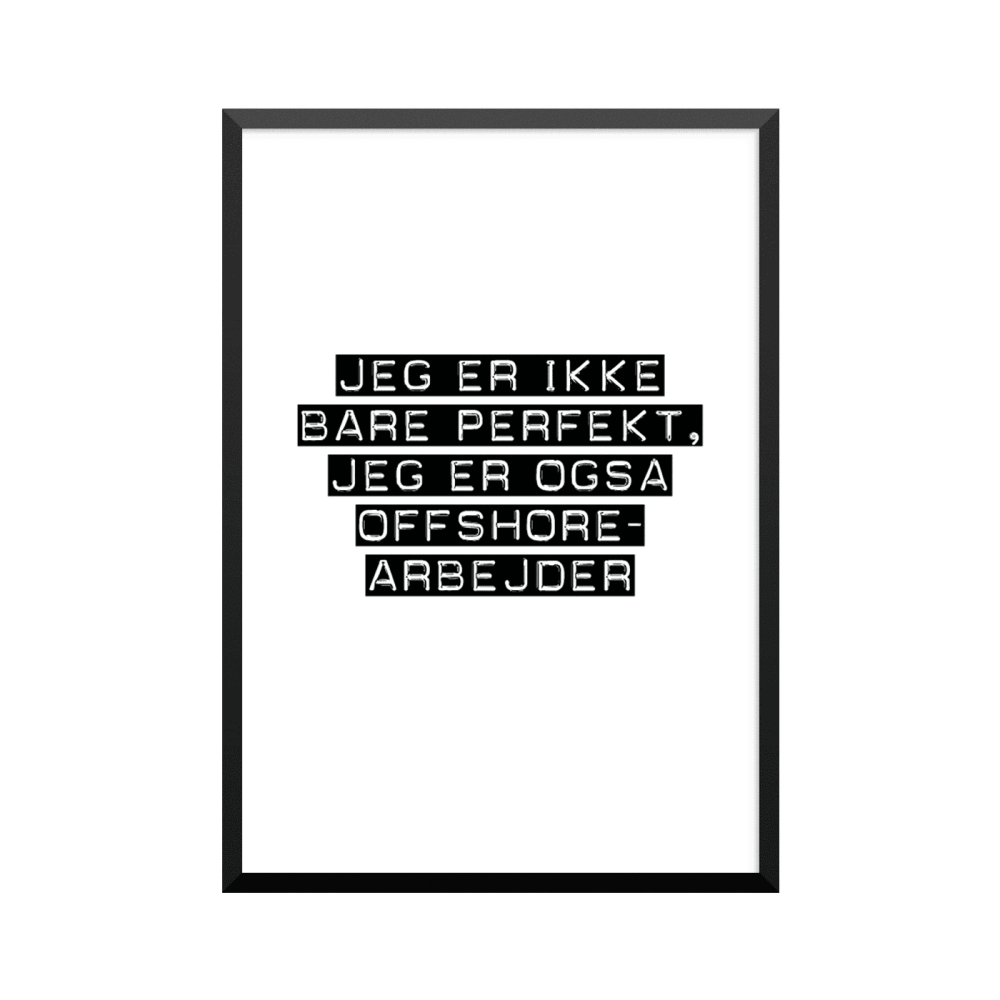 Plakat: Offshorearbejder