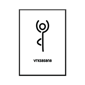 Plakat: Vrksasana, yoga,...
