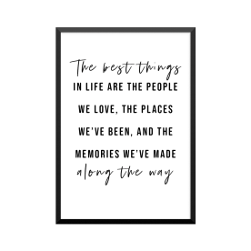 Plakat: 'The best things'