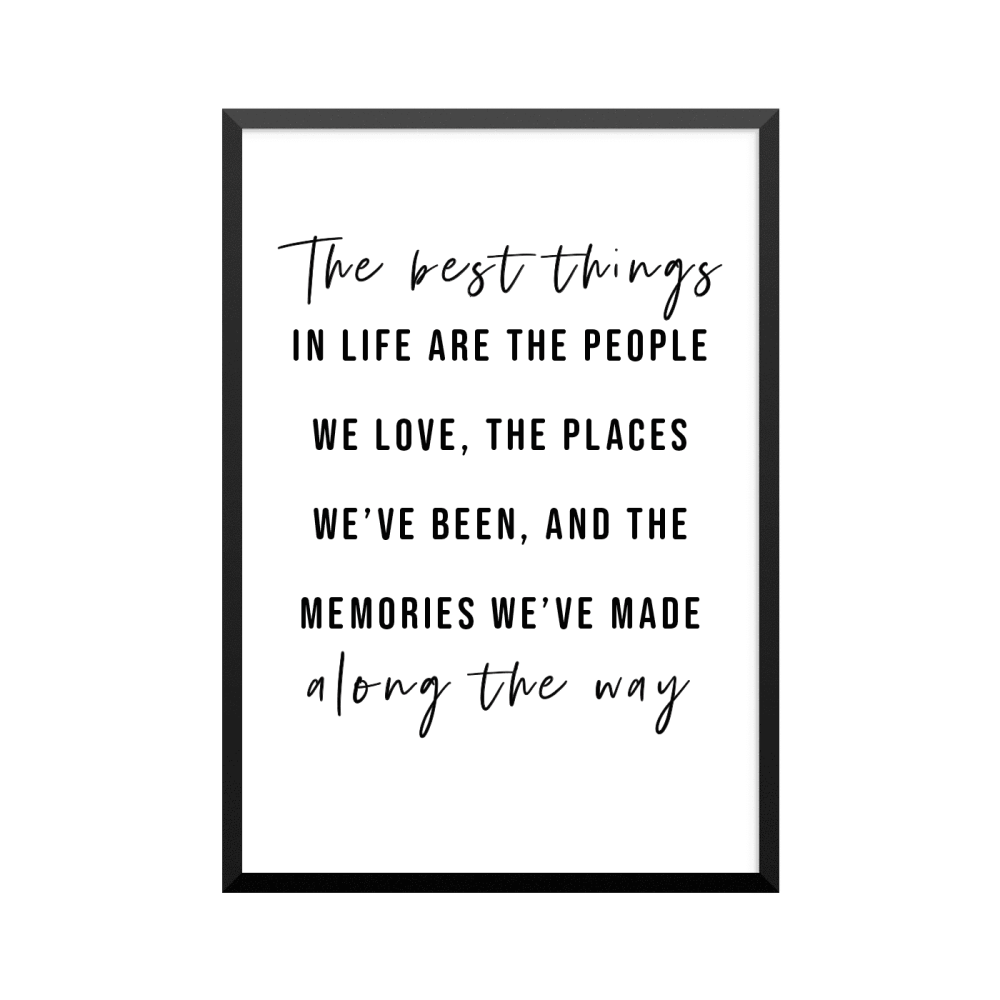 Plakat: 'The best things'
