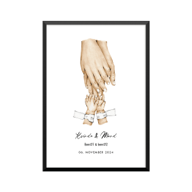 Plakat: 2 børn og par, ID...